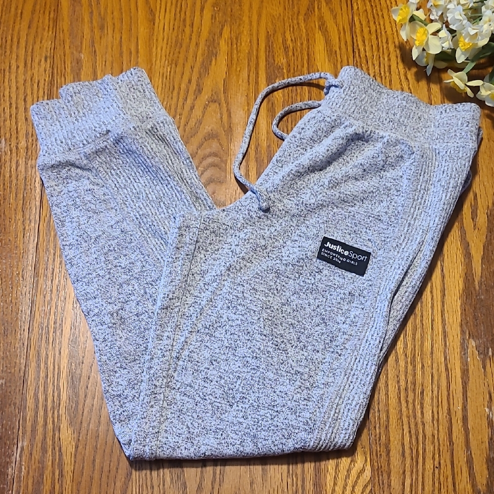 Justice Sport Heather Gray Joggers - Girl's 10